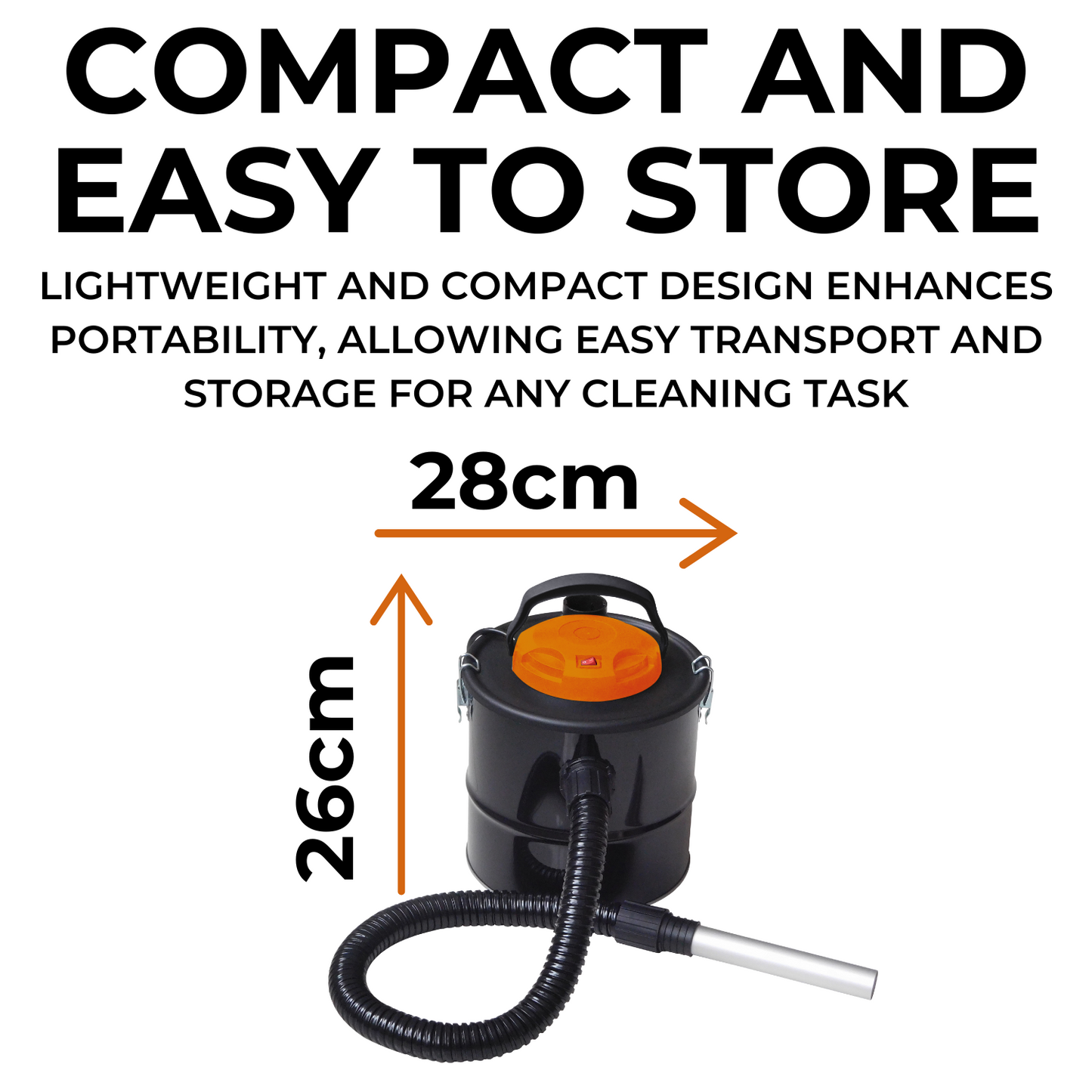 Dirty Sucker - Ash Vacuum Cleaner - 10L - 600w