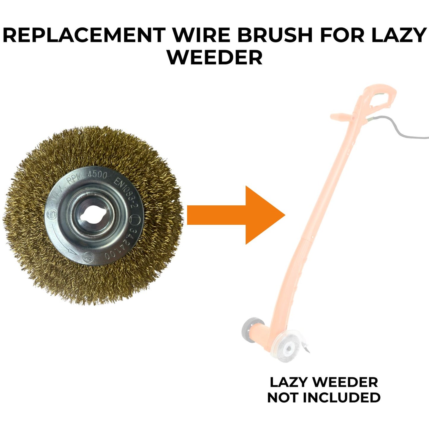 Replacement Wire Brush For Lazy-Weeder - Nut And Bolt Fitting