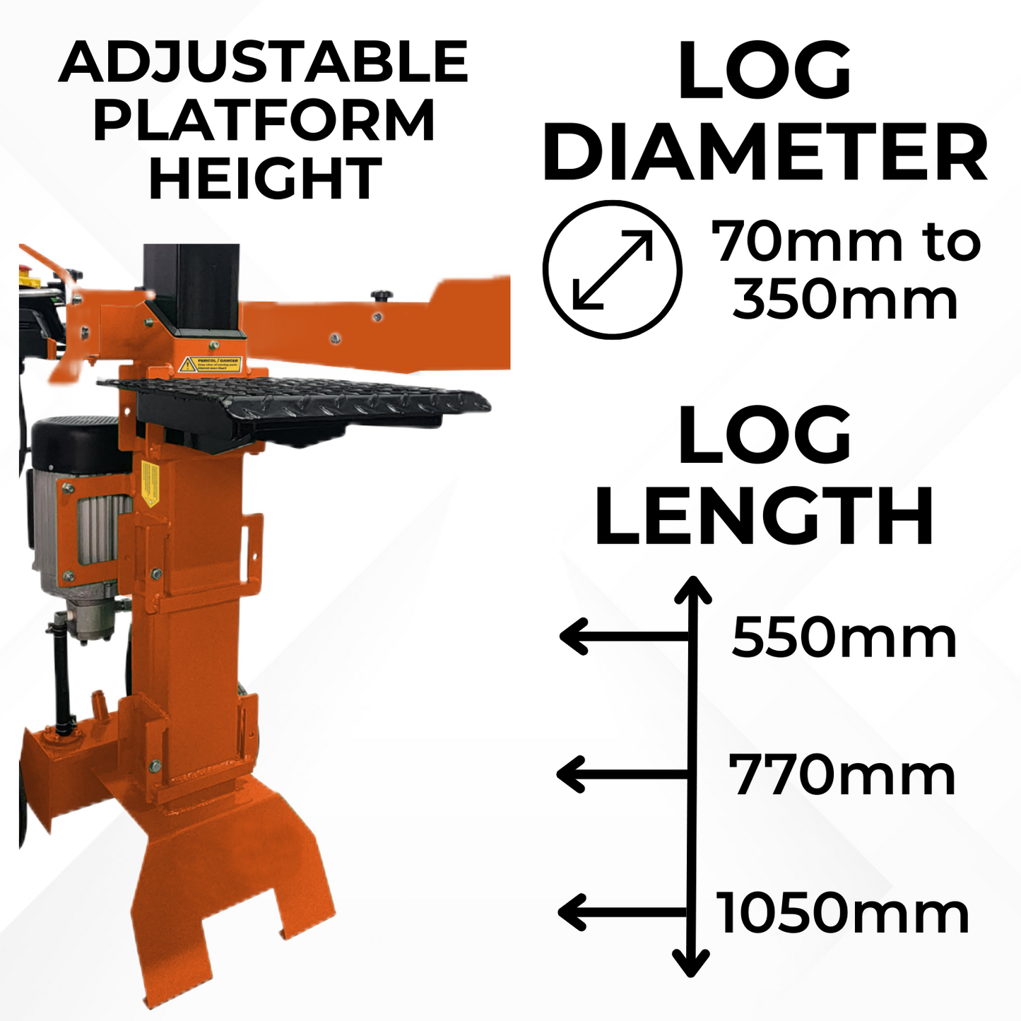Lazy-Log - 8 Ton - Vertical Electric Log Splitter