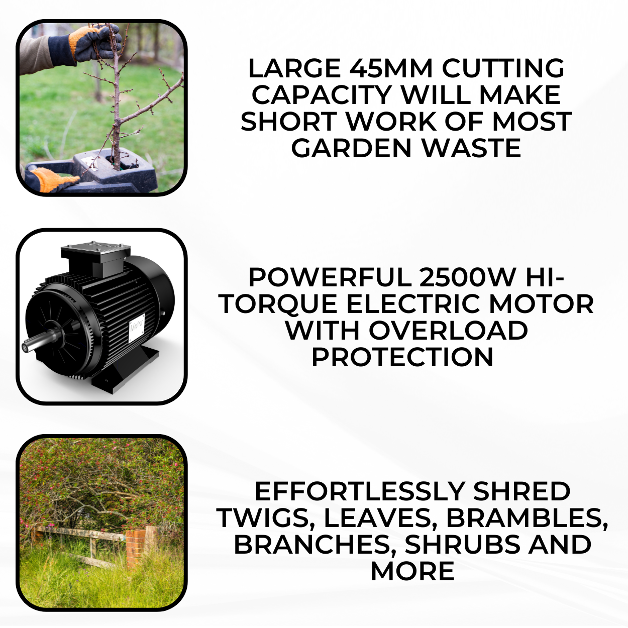 Lazy-Shred - Electric Garden Shredder with Collection Bag