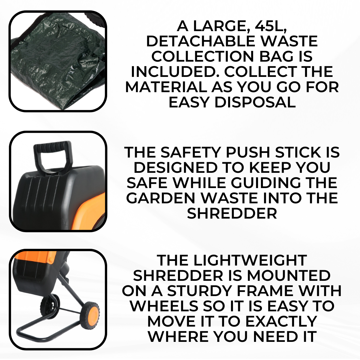 Lazy-Shred - Electric Garden Shredder with Collection Bag