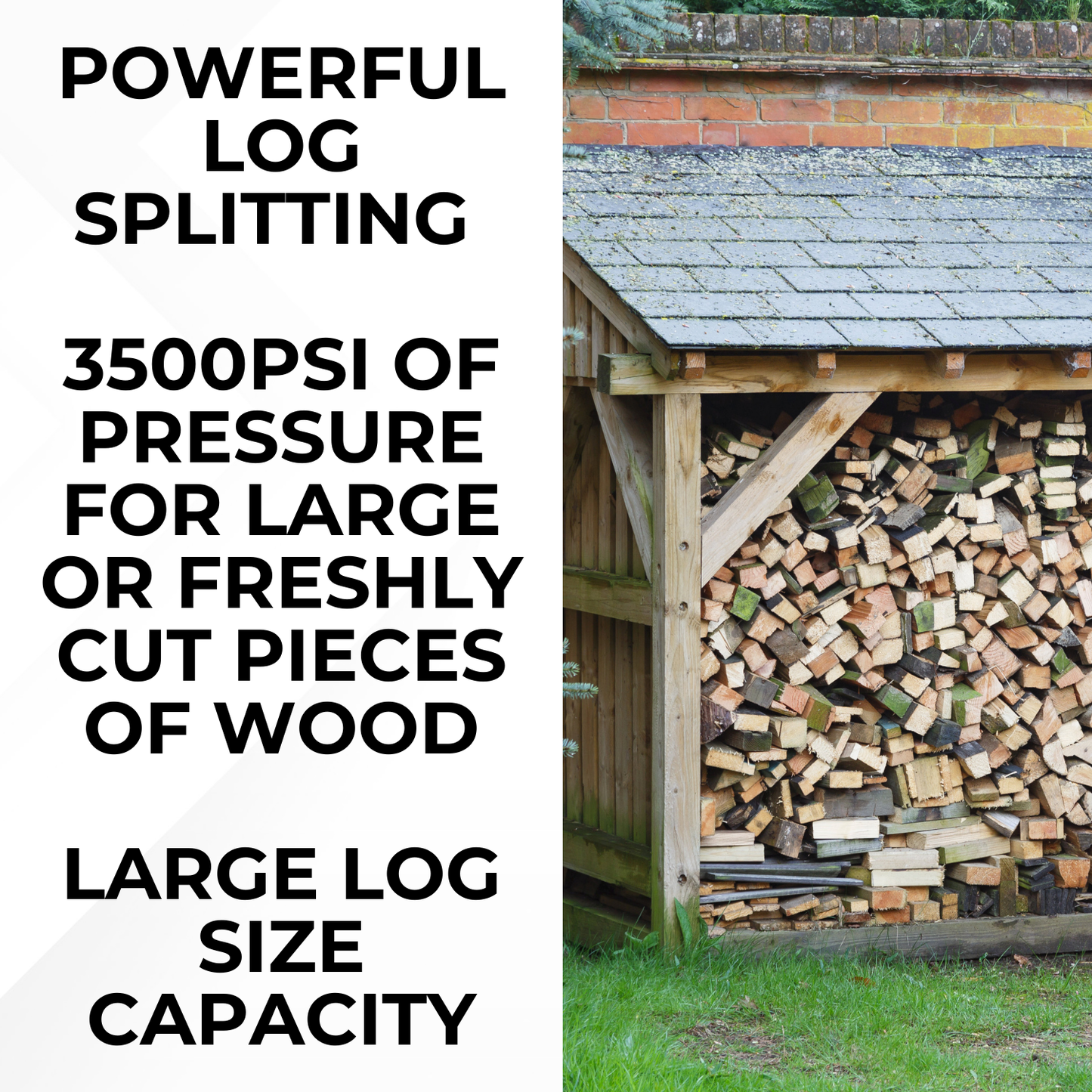 Lazy-Log - 12 Ton - Petrol Log Splitter - Trailer Mounted