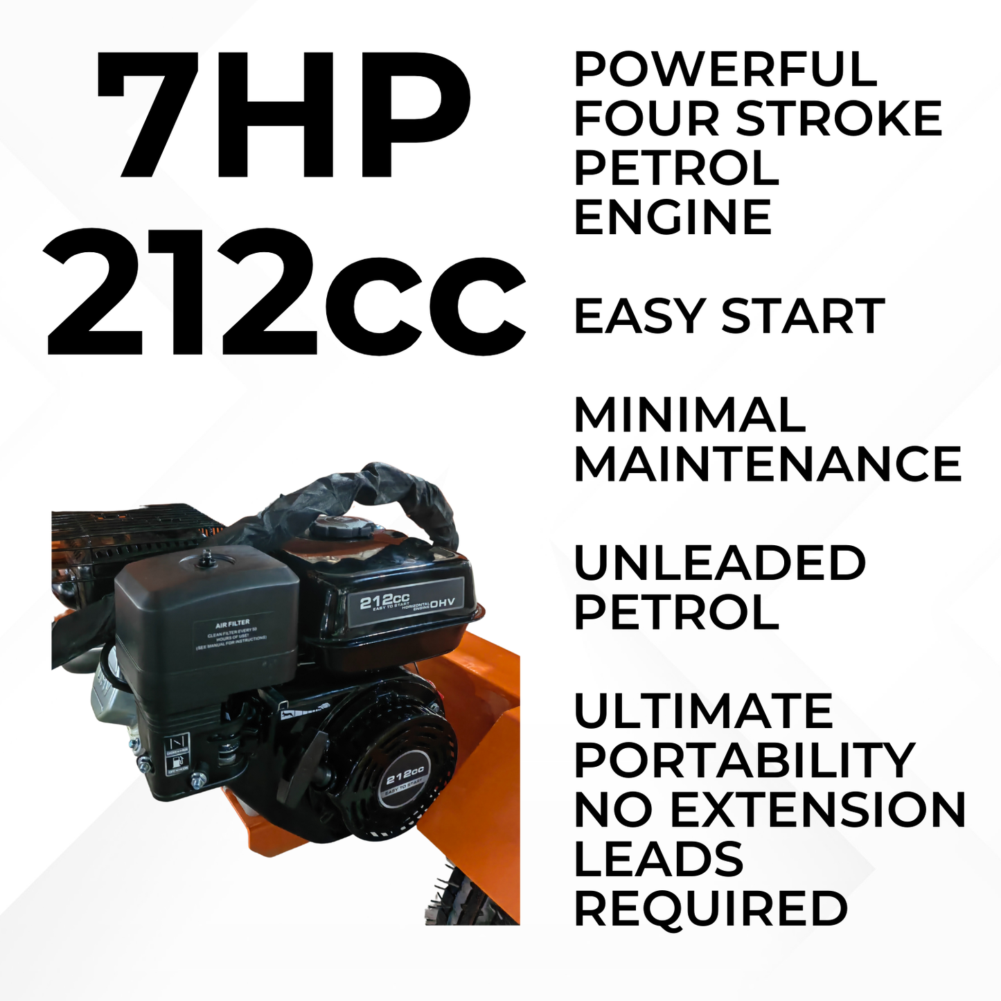 Lazy-Log - 22 Ton - Petrol Log Splitter - Trailer Mounted