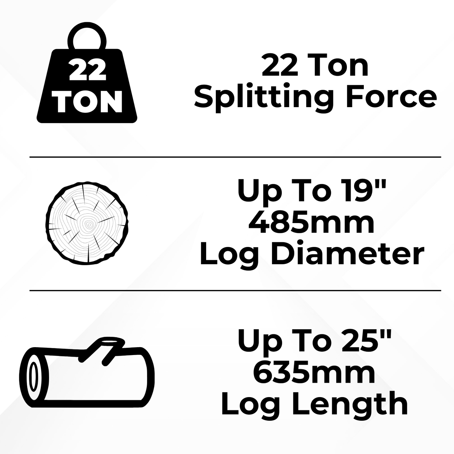Lazy-Log - 22 Ton - Petrol Log Splitter - Trailer Mounted