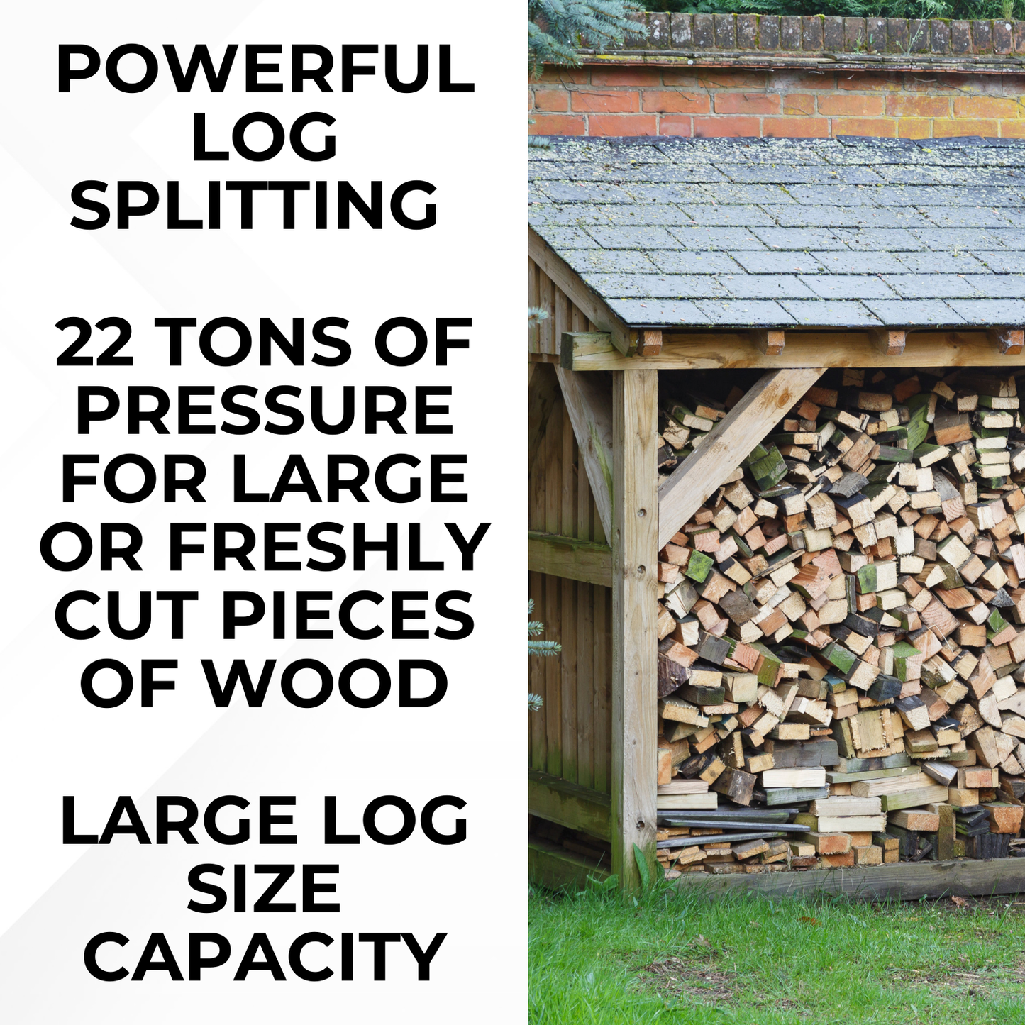 Lazy-Log - 22 Ton - Petrol Log Splitter - Trailer Mounted
