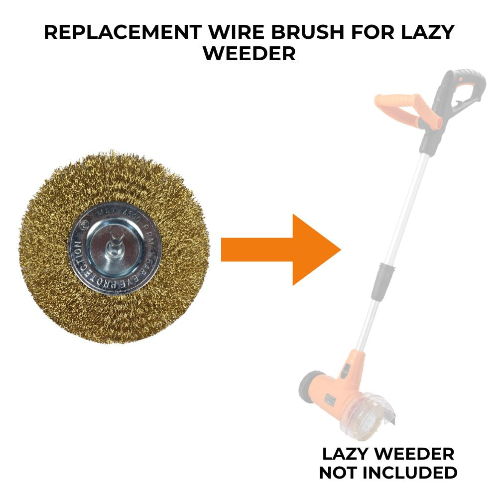 Replacement Wire Brushes For Lazy-Weeder PRO - Pack of 5 Bundle