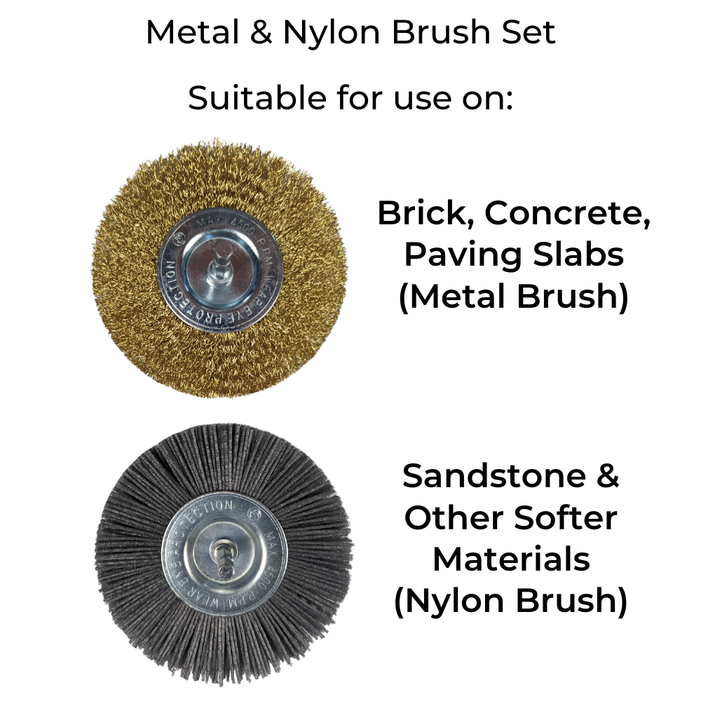 Replacement Nylon and Wire Brushes For Lazy-Weeder PRO - LW-BRSH