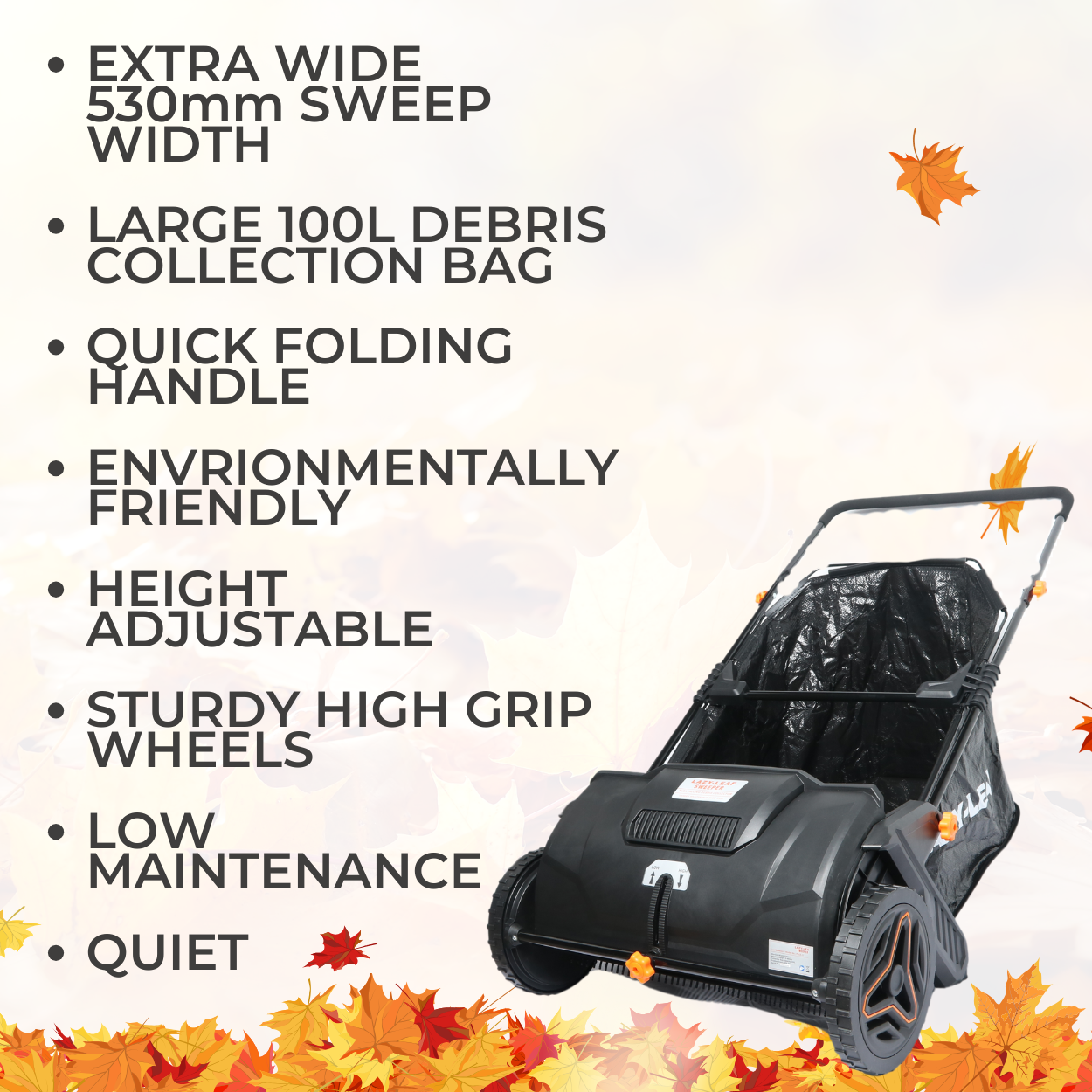 Lazy-Brush - Push Along Leaf Sweeper
