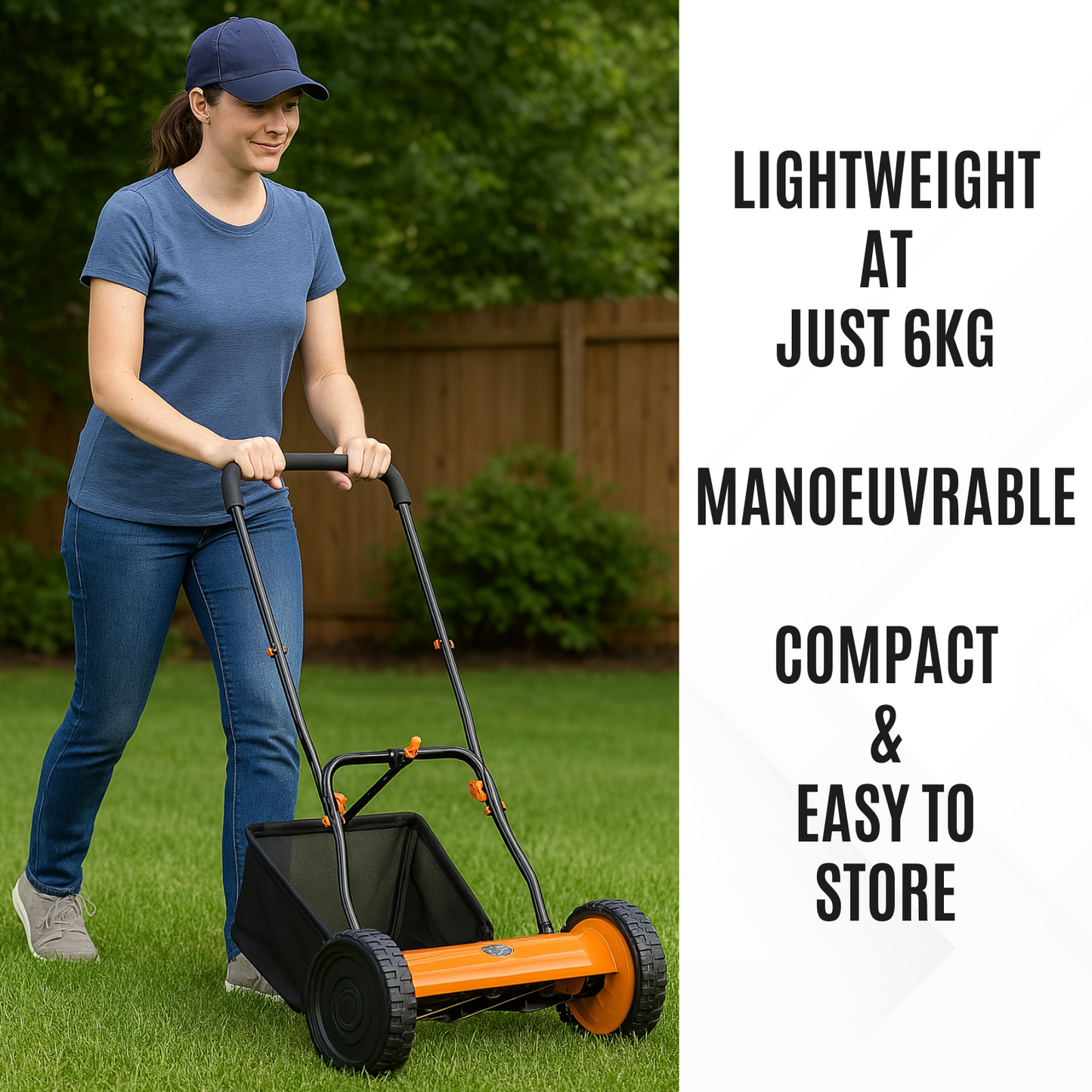Manual Push Along Lawnmower
