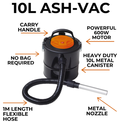 Dirty Sucker - Ash Vacuum Cleaner - 10L - 600w