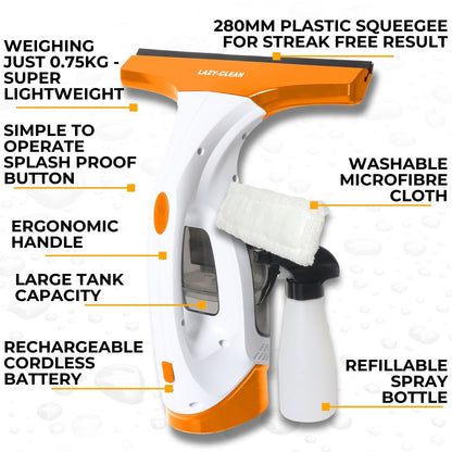Lazy-Clean Cordless Window Vacuum - 280mm Wide