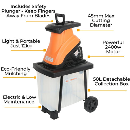 Lazy-Shred - Electric Garden Shredder with Collection Box
