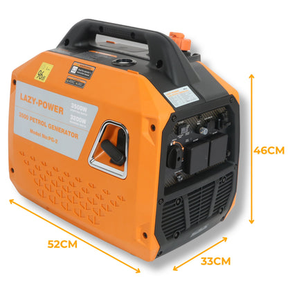 Lazy-Power - Portable Petrol Inverter Generator - 3500W - 149cc