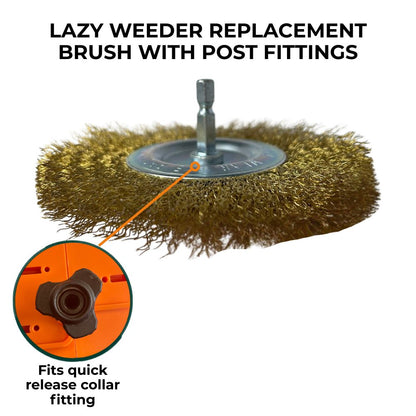 Replacement Wire Brush For Lazy-Weeder - Post Fitting