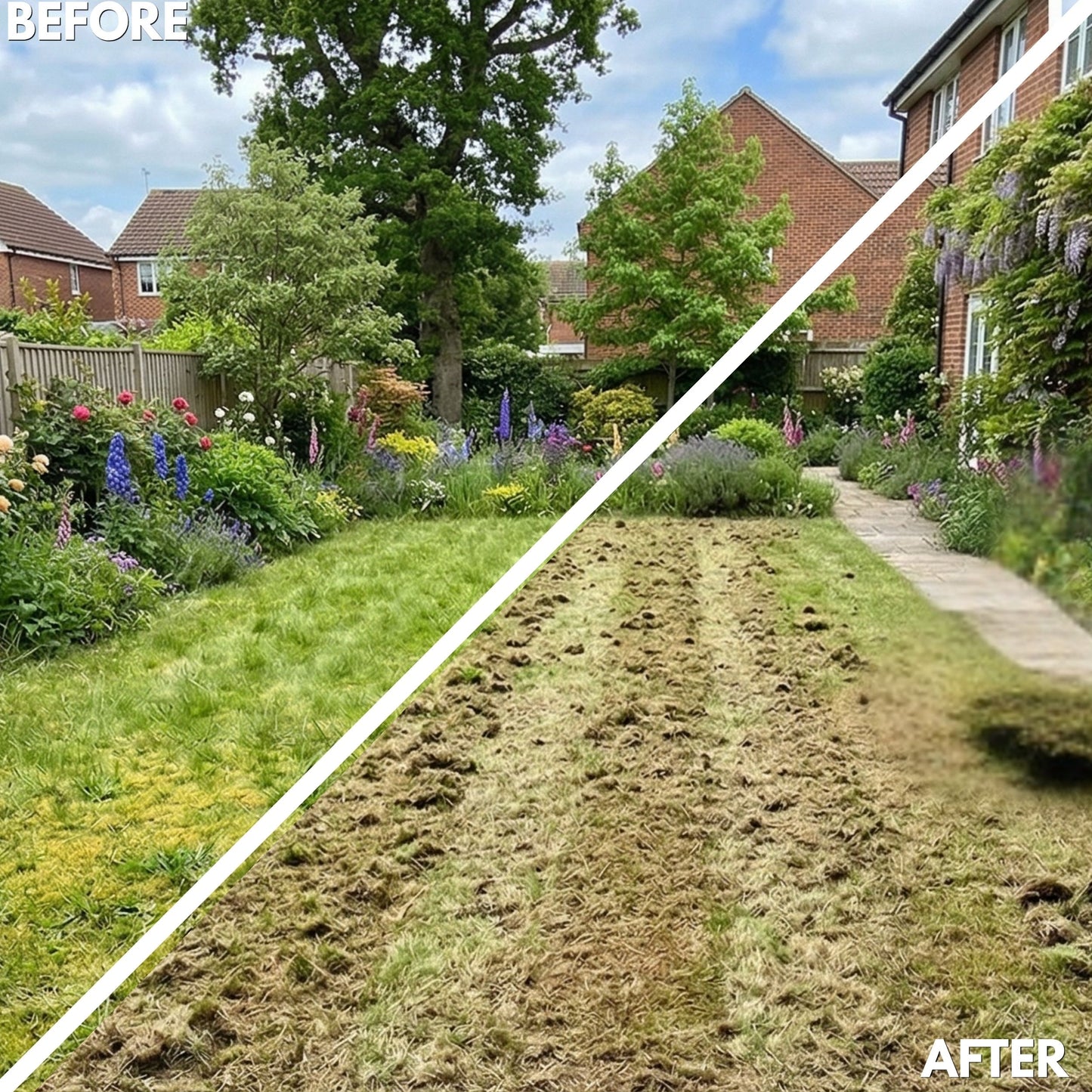 Lazy-Scarify Pro - 2-in-1 Petrol Scarifier and Raker