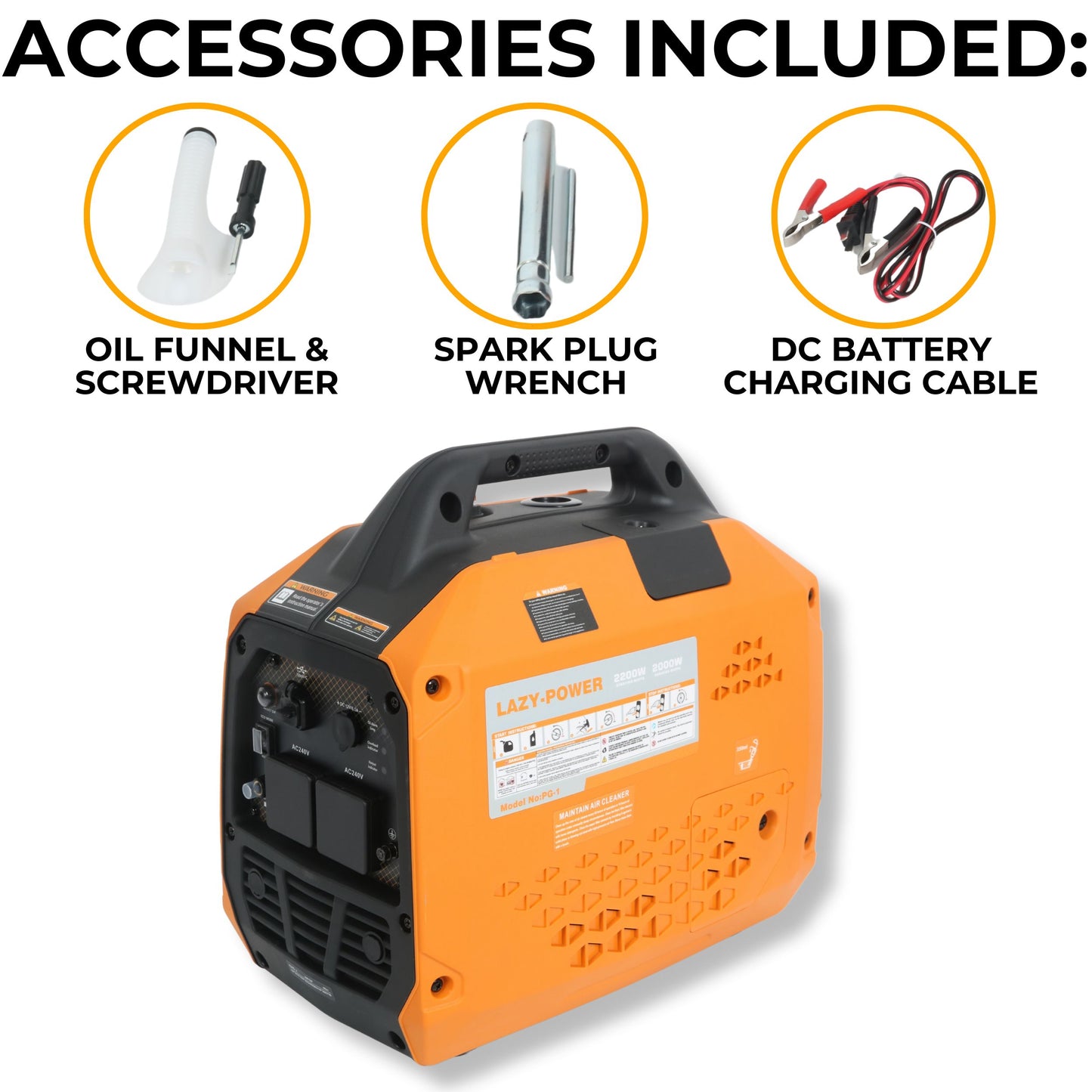 Lazy-Power - 2.3kW Petrol Generator - 98cc