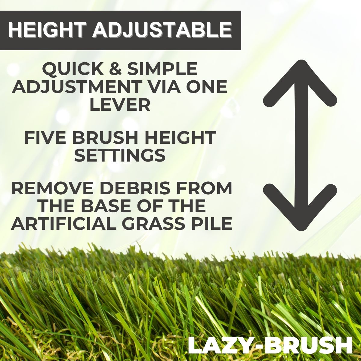 Cordless Lazy-Brush - Artificial Grass Sweeper 40V