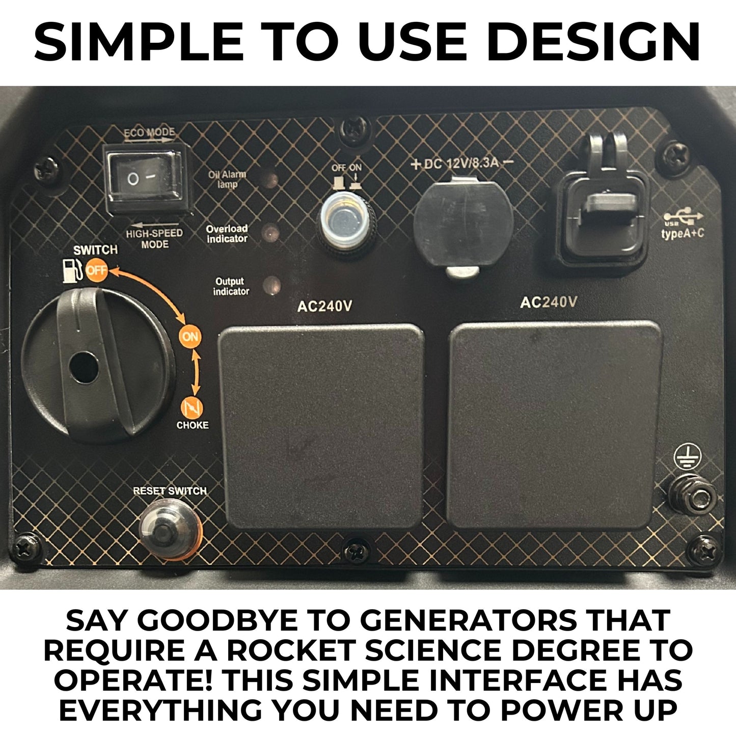 Lazy-Power - Portable Petrol Inverter Generator - 3500W - 149cc