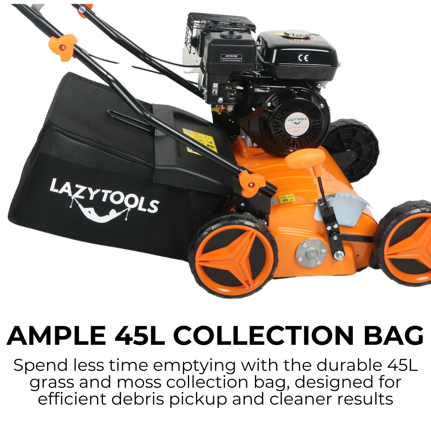 Lazy-Scarify Pro - 2-in-1 Petrol Scarifier and Raker
