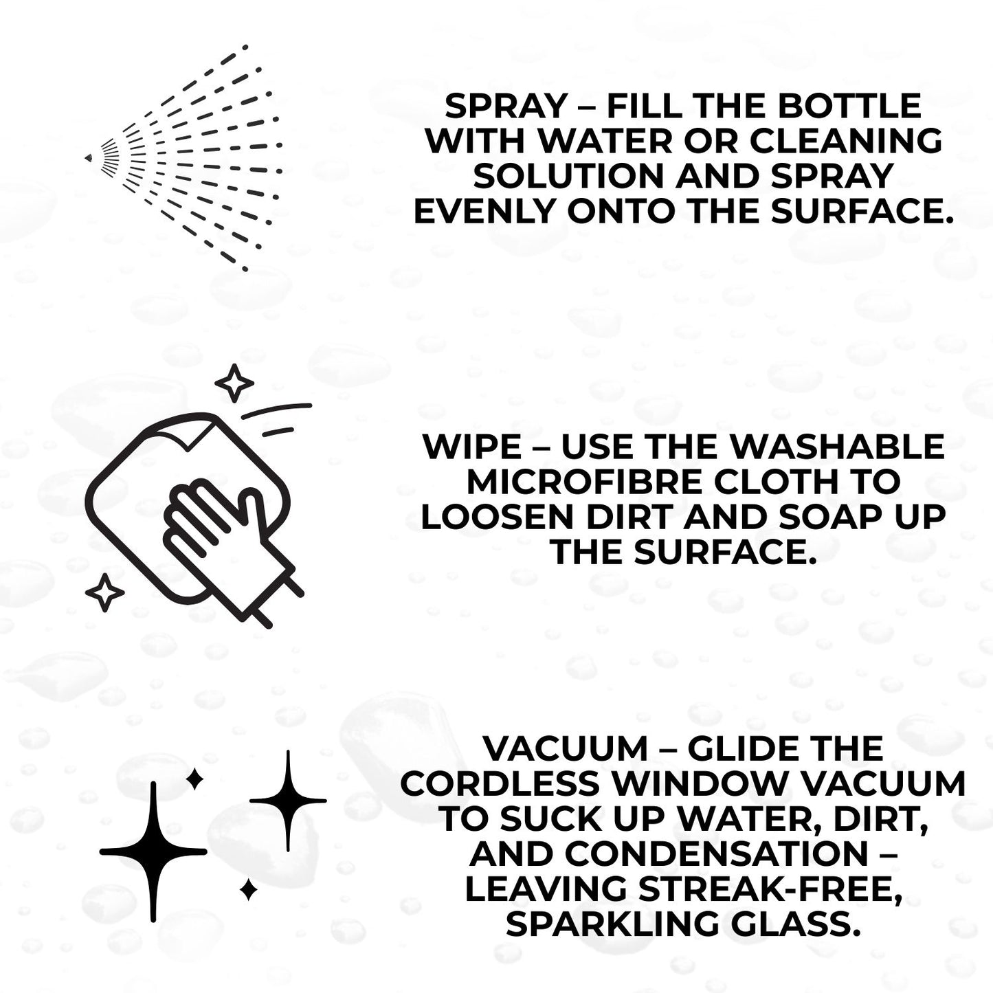 Lazy-Clean Cordless Window Vacuum - 280mm Wide
