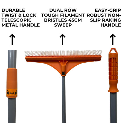 Artificial Grass Rake with Hose Attachment