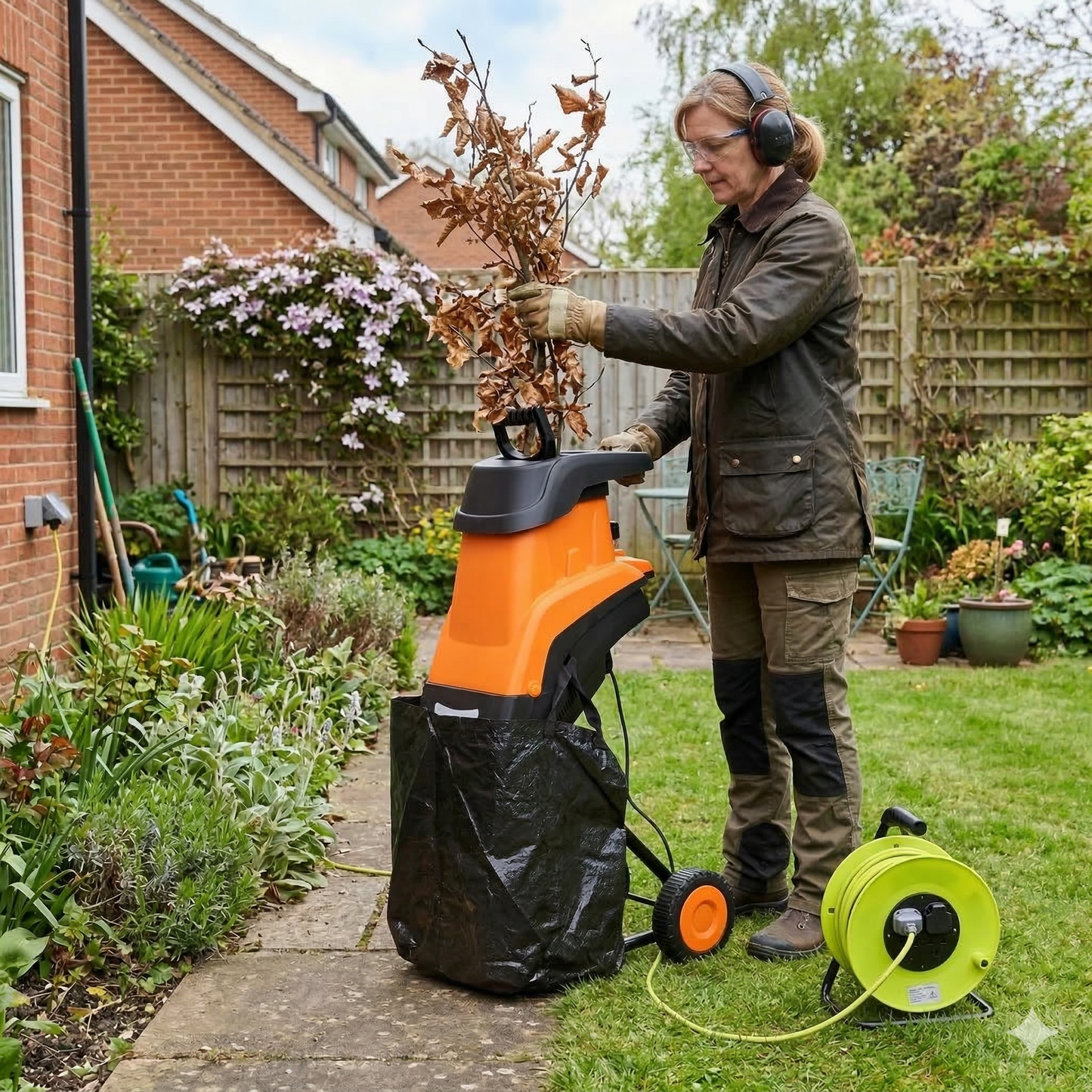 Lazy-Shred - Electric Garden Shredder with Collection Bag