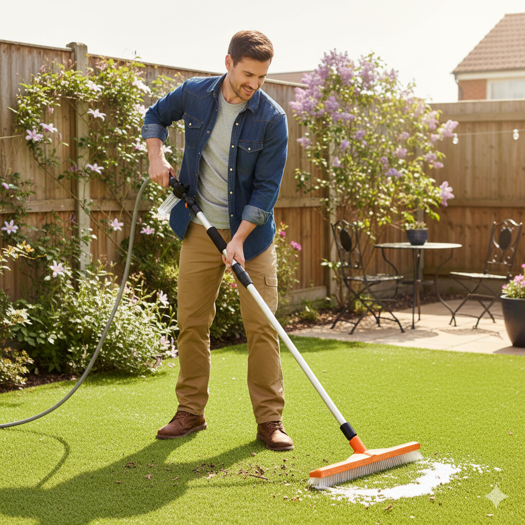 Artificial Grass Rake with Hose Attachment
