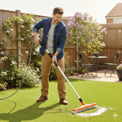 Artificial Grass Rake with Hose Attachment