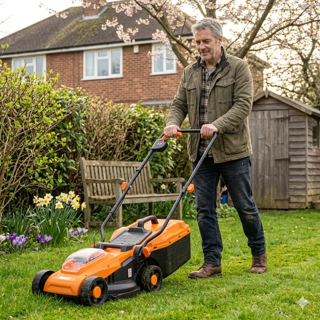 Lazy-Mow Unplugged - Cordless Rotary Lawnmower