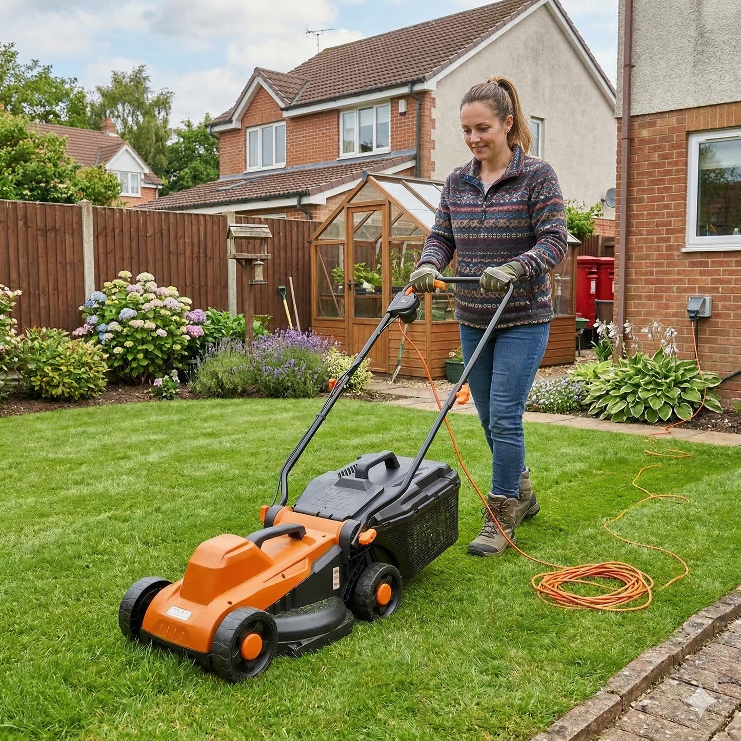 Lazy-Mow - 1200w Electric Rotary Lawnmower