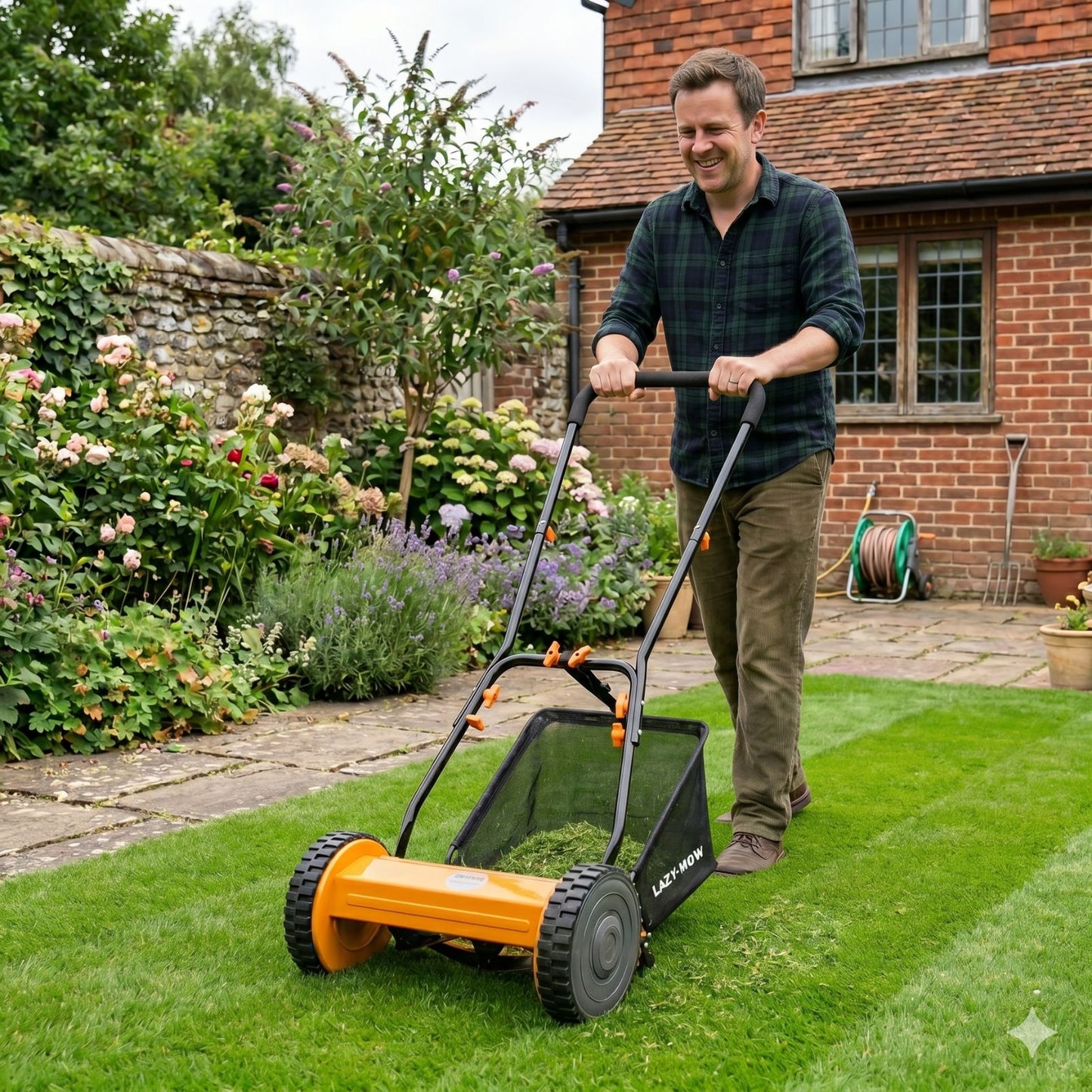 Lazy-Mow Manual Push Along Lawnmower