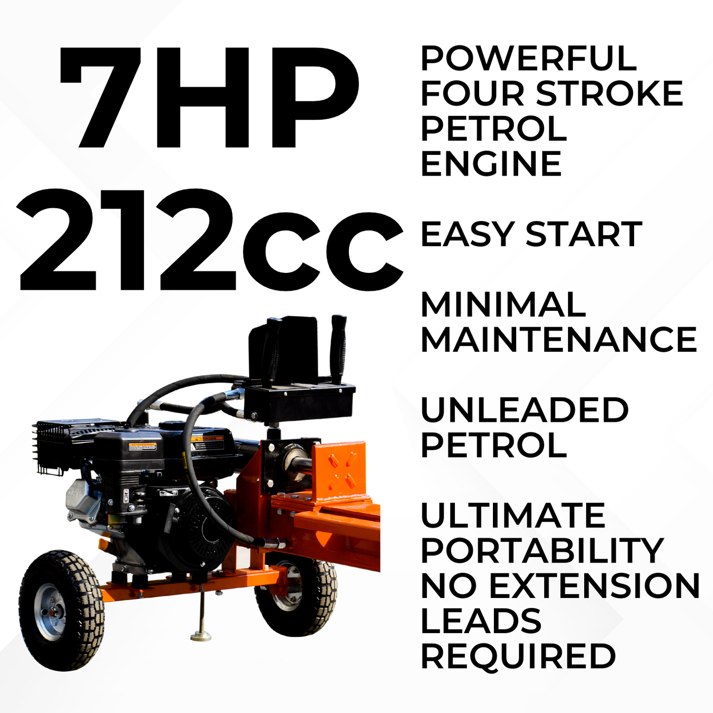 Lazy-Log - 12 Ton - Petrol Log Splitter - Trailer Mounted