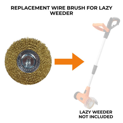 Replacement Wire Brushes For Lazy-Weeder PRO - Pack of 5 Bundle