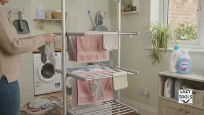 Lazy-Dry Electric Clothes Dryer with Cover - 3 Tier - 36 (21m) Heated Rails